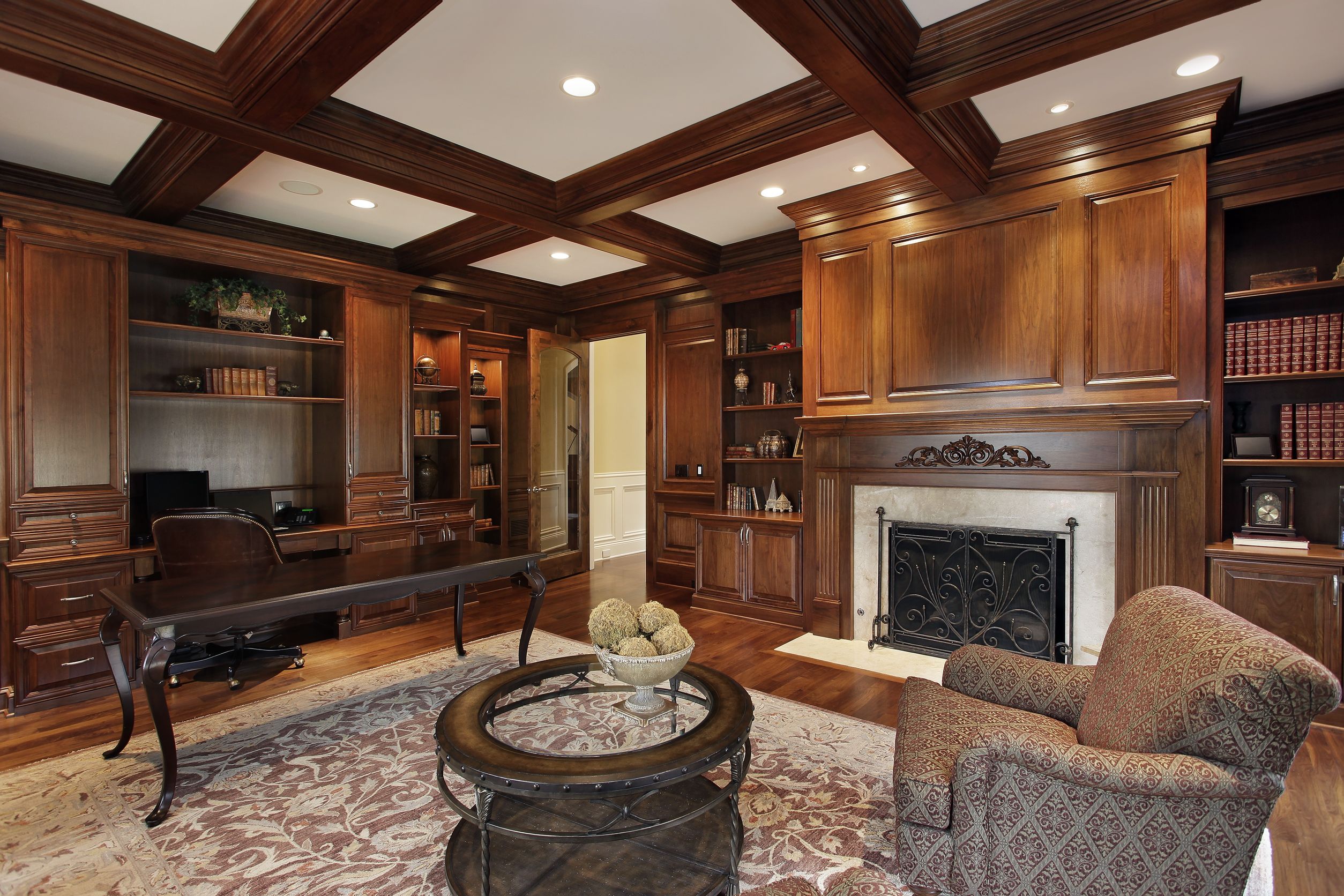 10537588 - library in luxury home with marble fireplace 10537588 - library in luxury home with marble fireplace